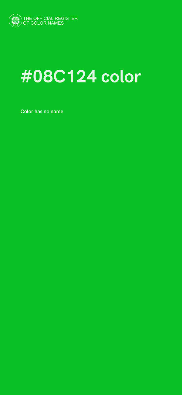 #08C124 color image