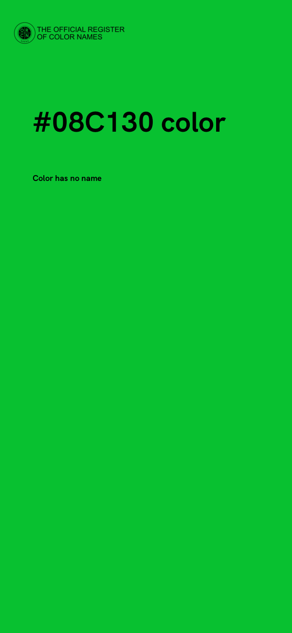 #08C130 color image