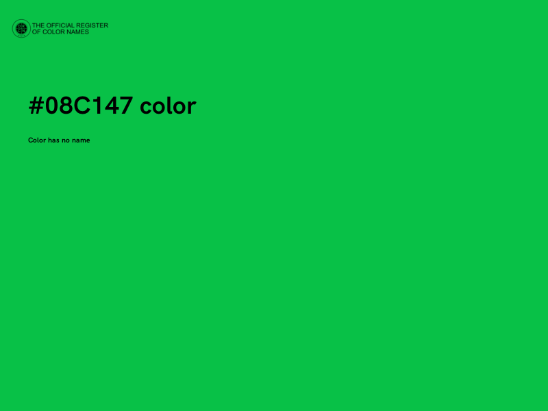 #08C147 color image