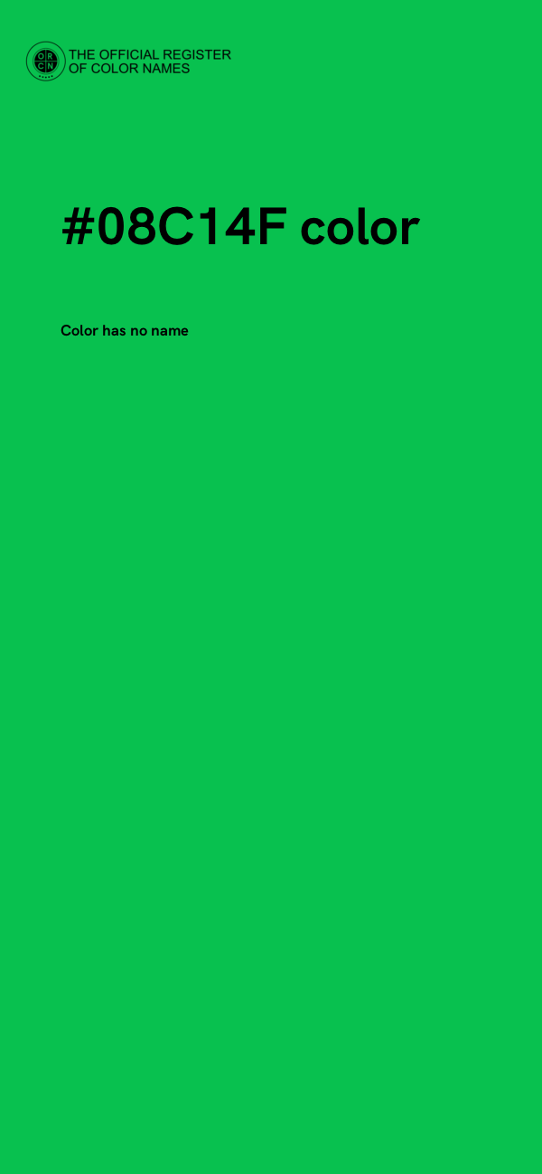 #08C14F color image
