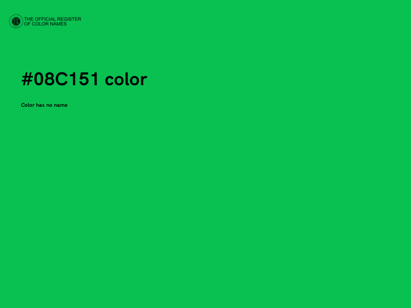 #08C151 color image