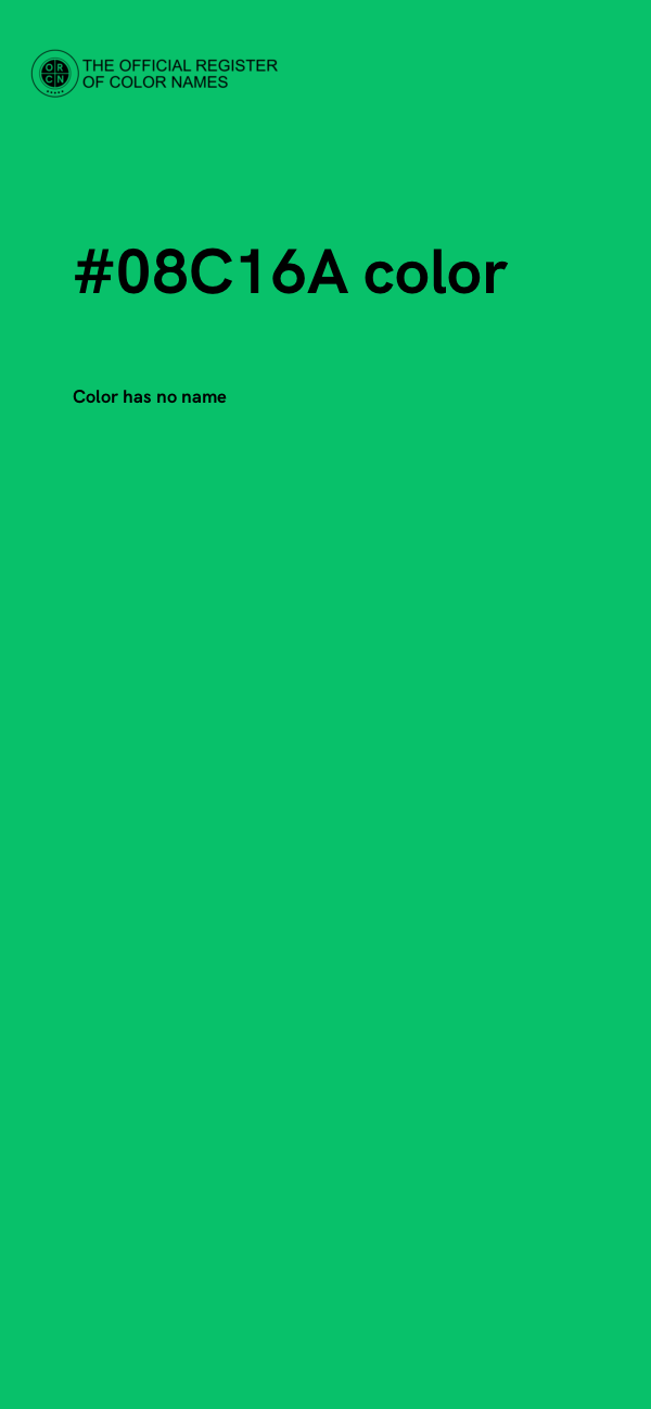 #08C16A color image