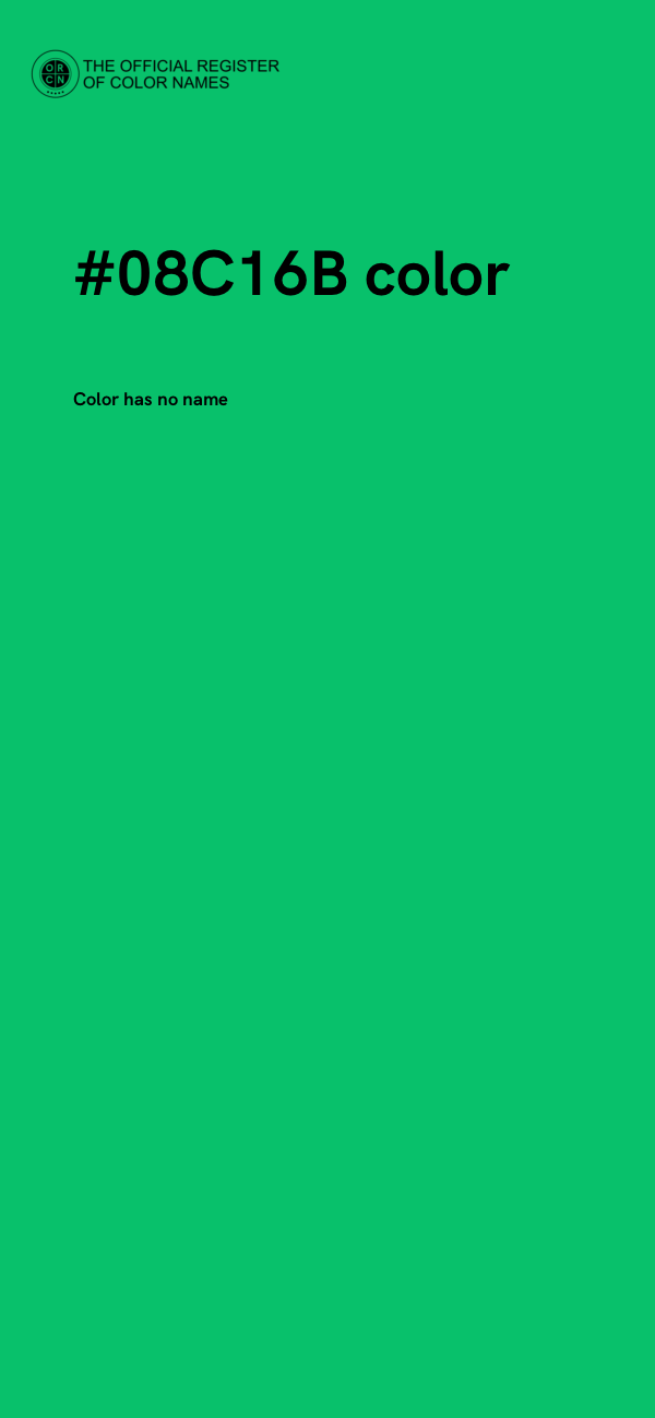 #08C16B color image