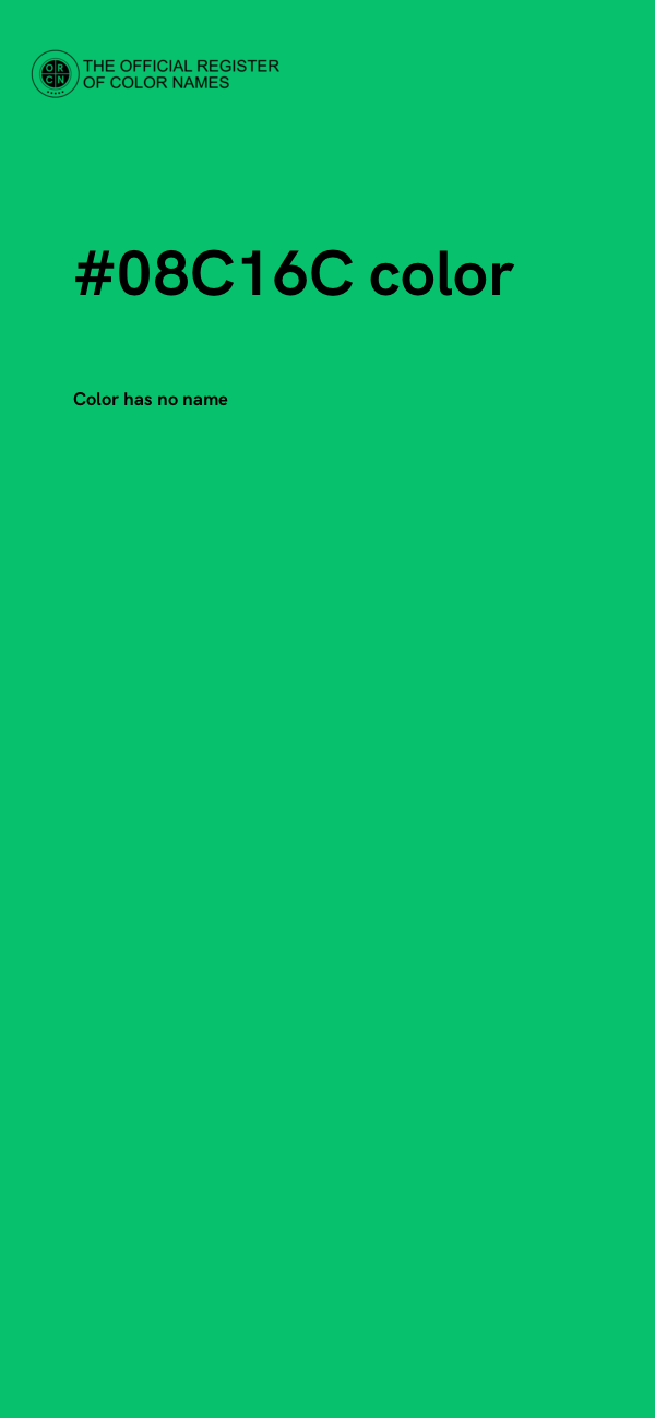 #08C16C color image