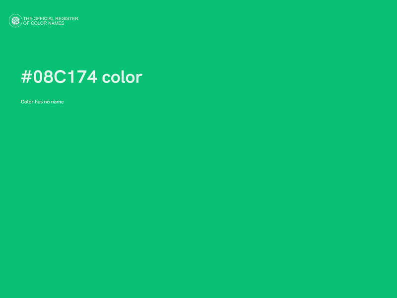 #08C174 color image