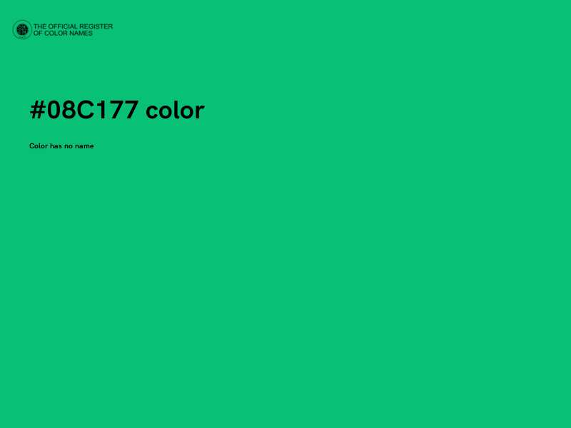 #08C177 color image