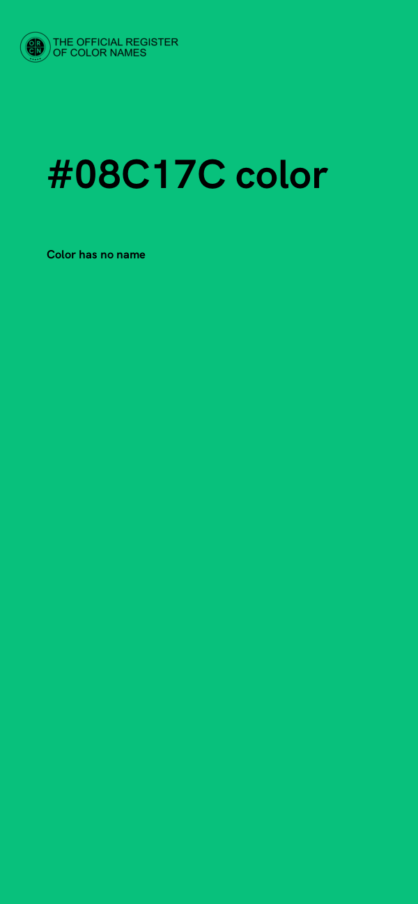 #08C17C color image