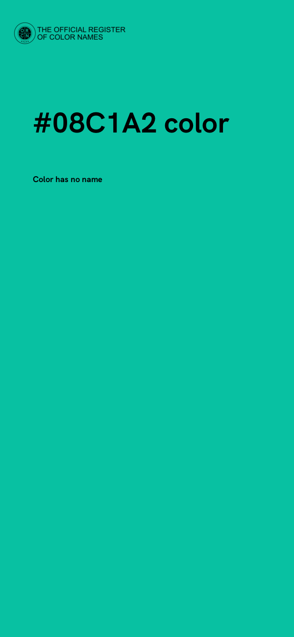 #08C1A2 color image