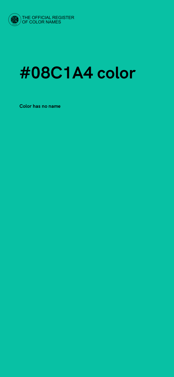 #08C1A4 color image