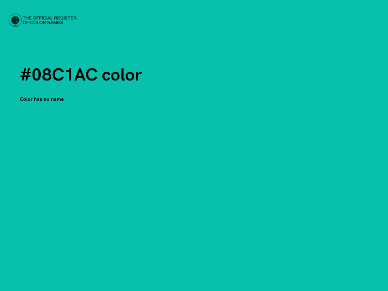 #08C1AC color image