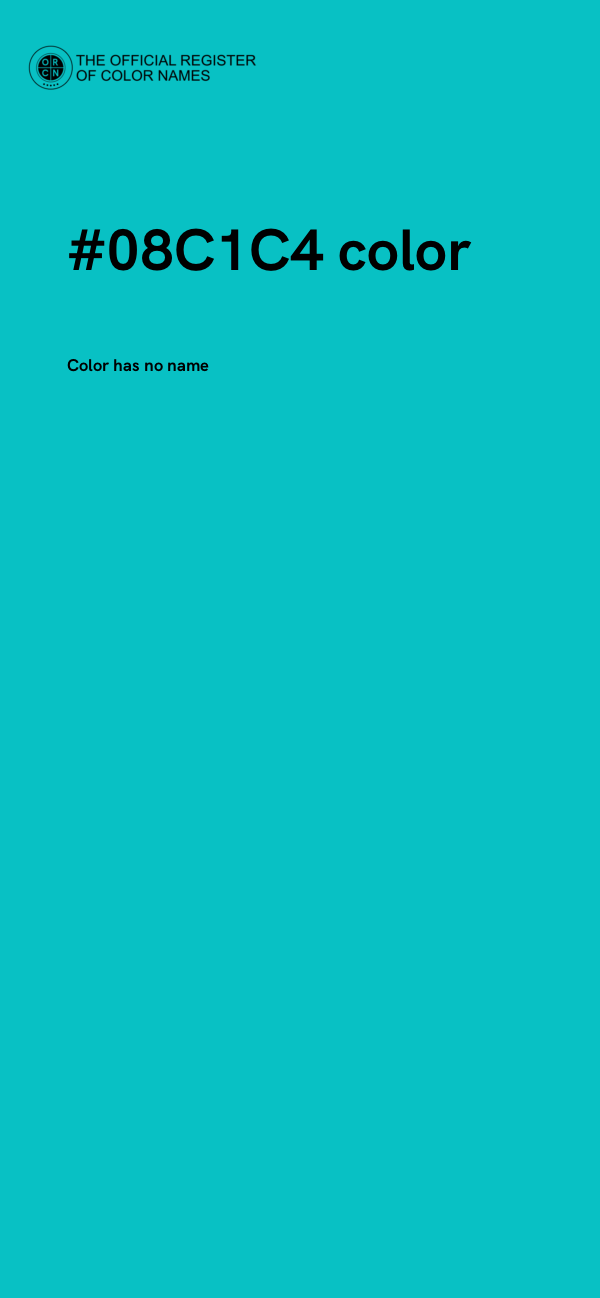 #08C1C4 color image