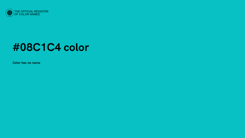 #08C1C4 color image