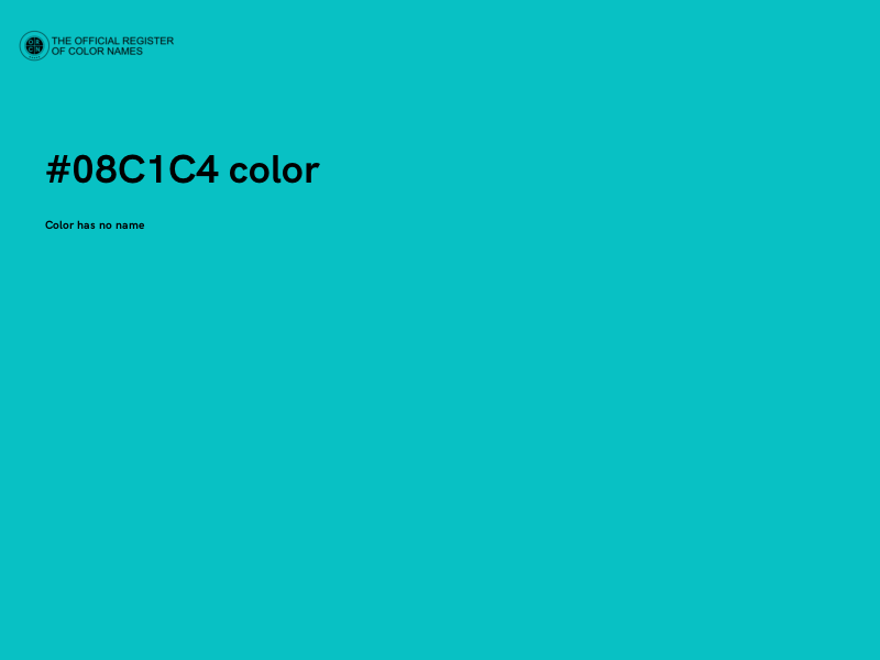 #08C1C4 color image