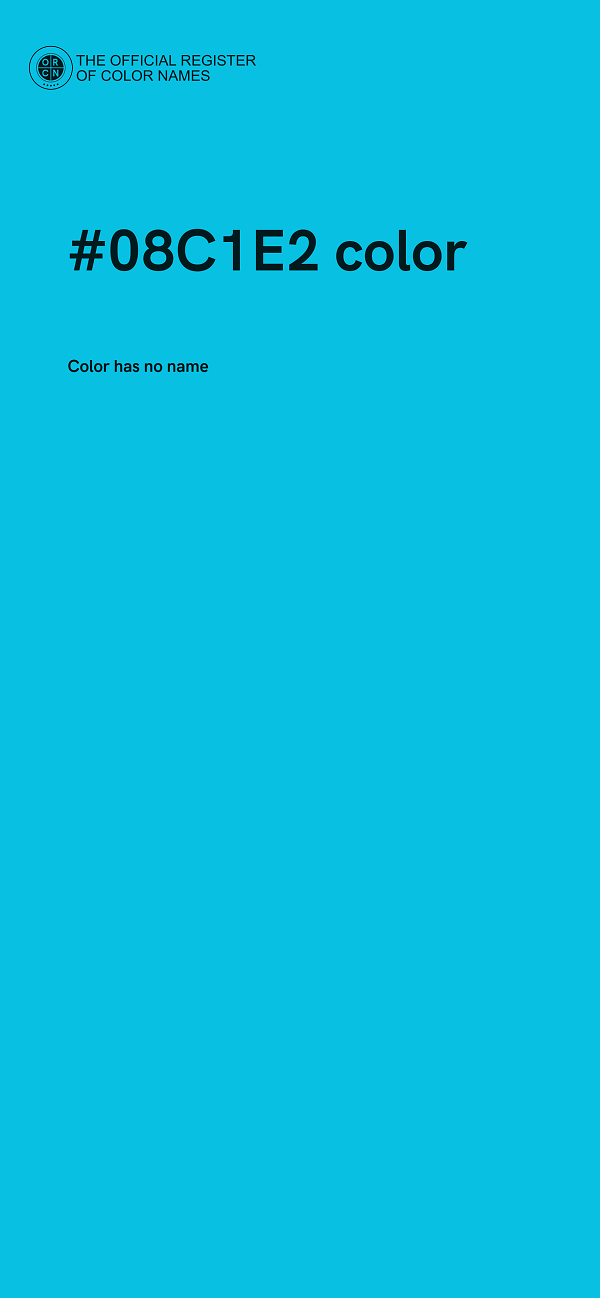 #08C1E2 color image