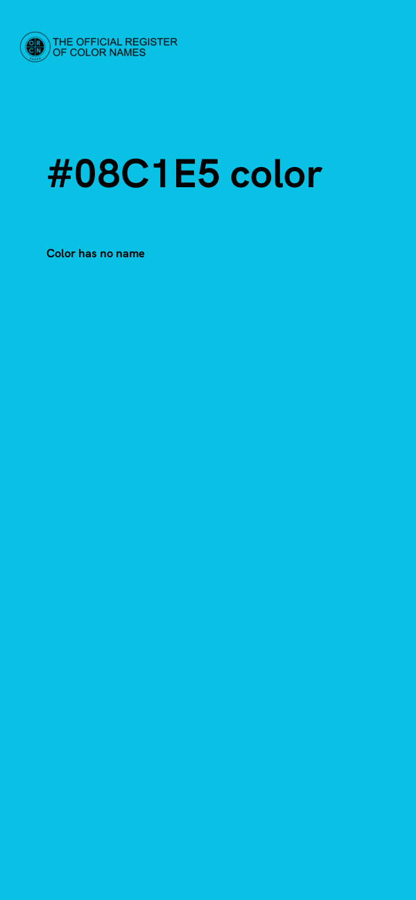 #08C1E5 color image
