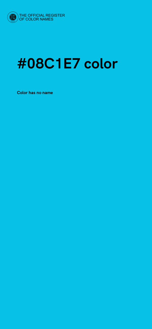 #08C1E7 color image