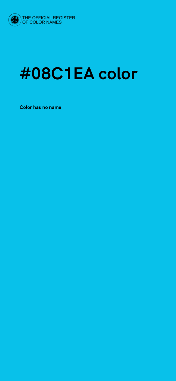 #08C1EA color image