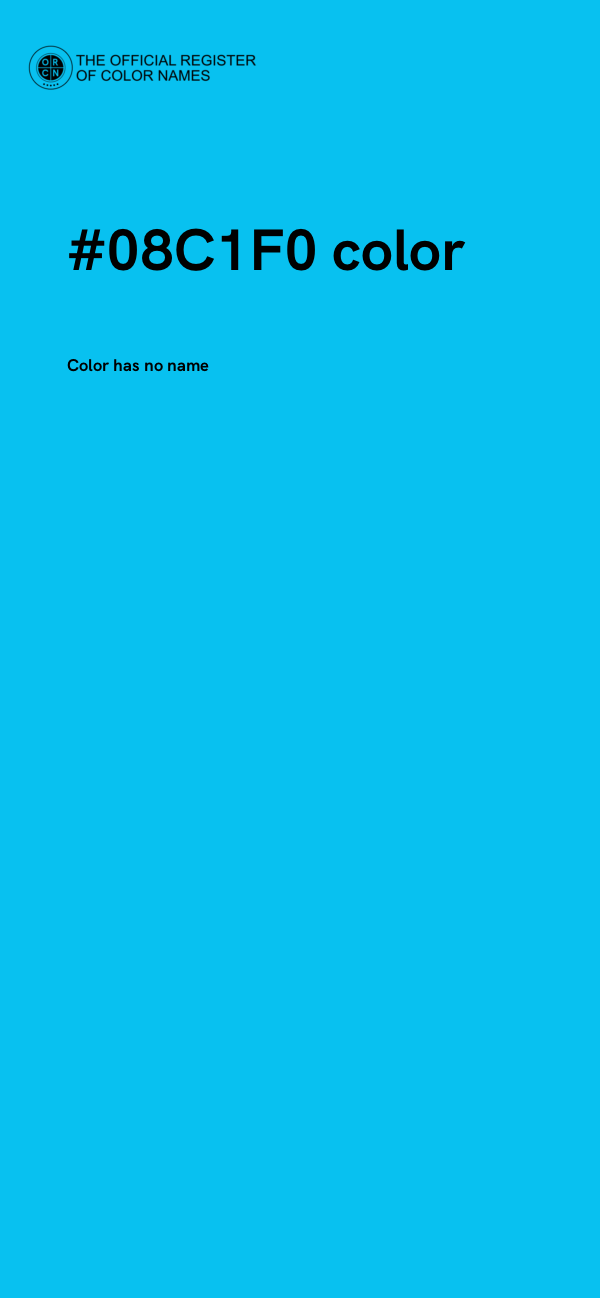 #08C1F0 color image