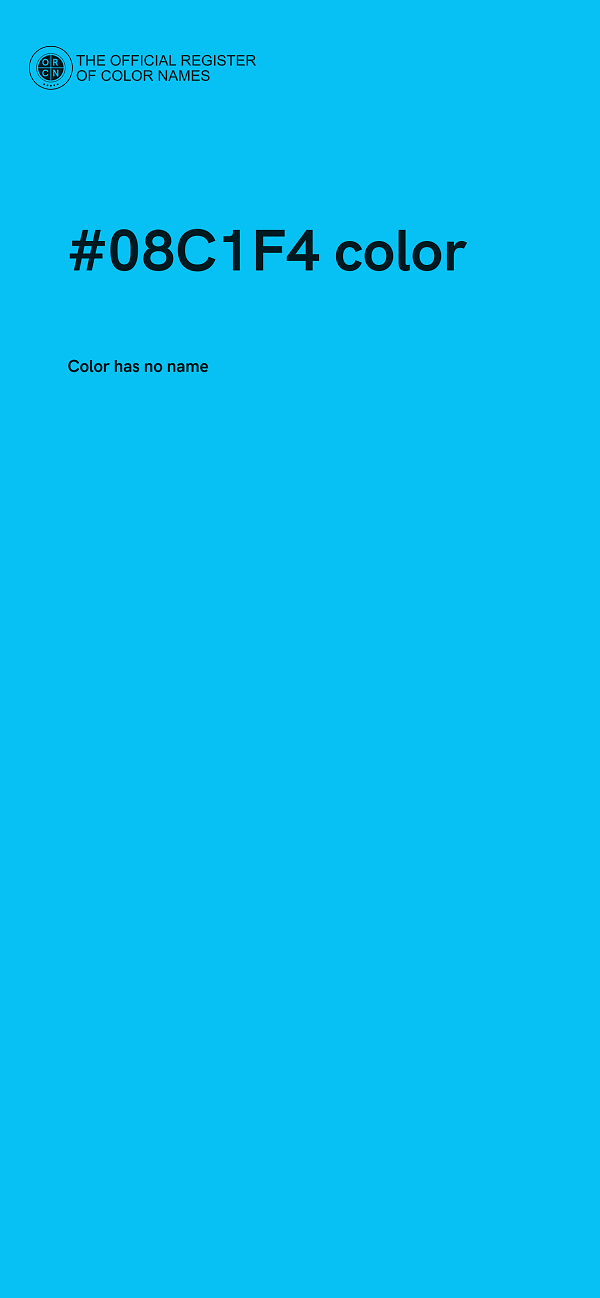 #08C1F4 color image