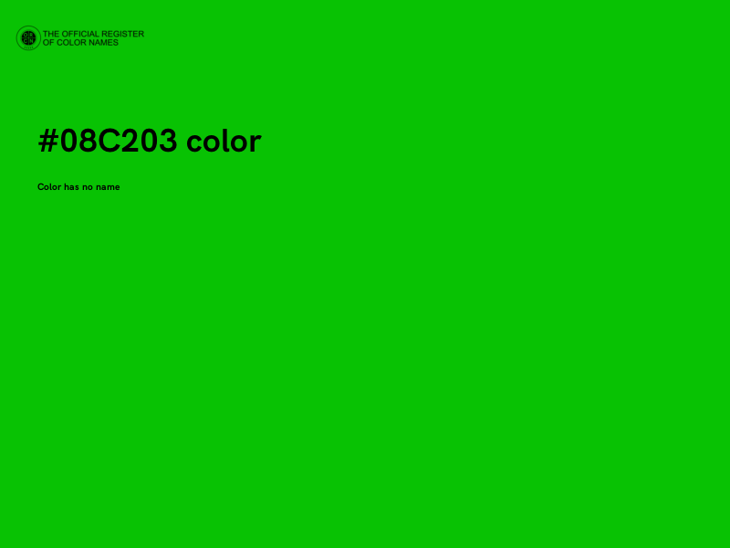 #08C203 color image
