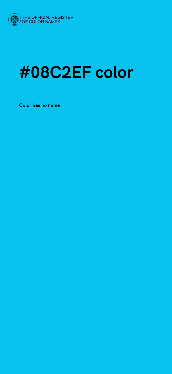 #08C2EF color image