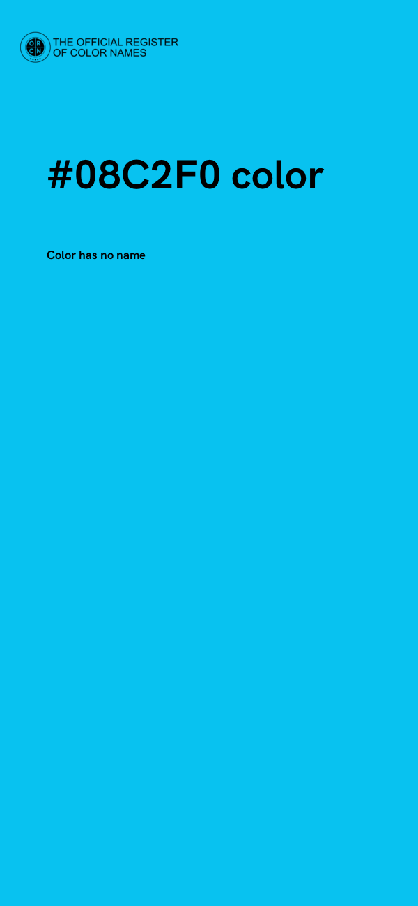 #08C2F0 color image