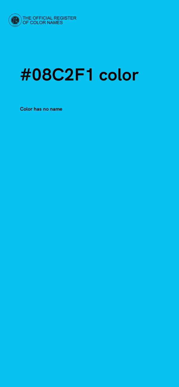 #08C2F1 color image