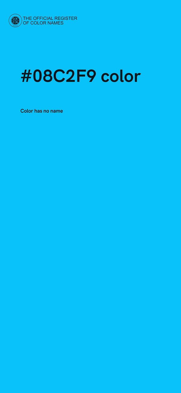 #08C2F9 color image