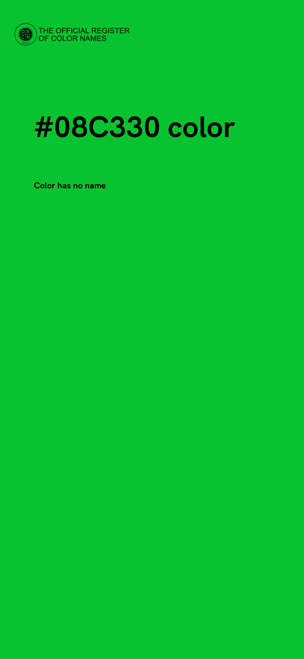 #08C330 color image