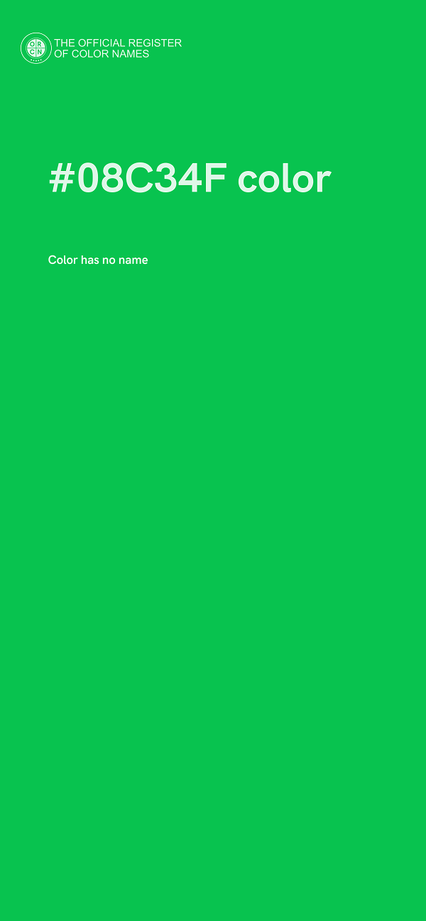 #08C34F color image