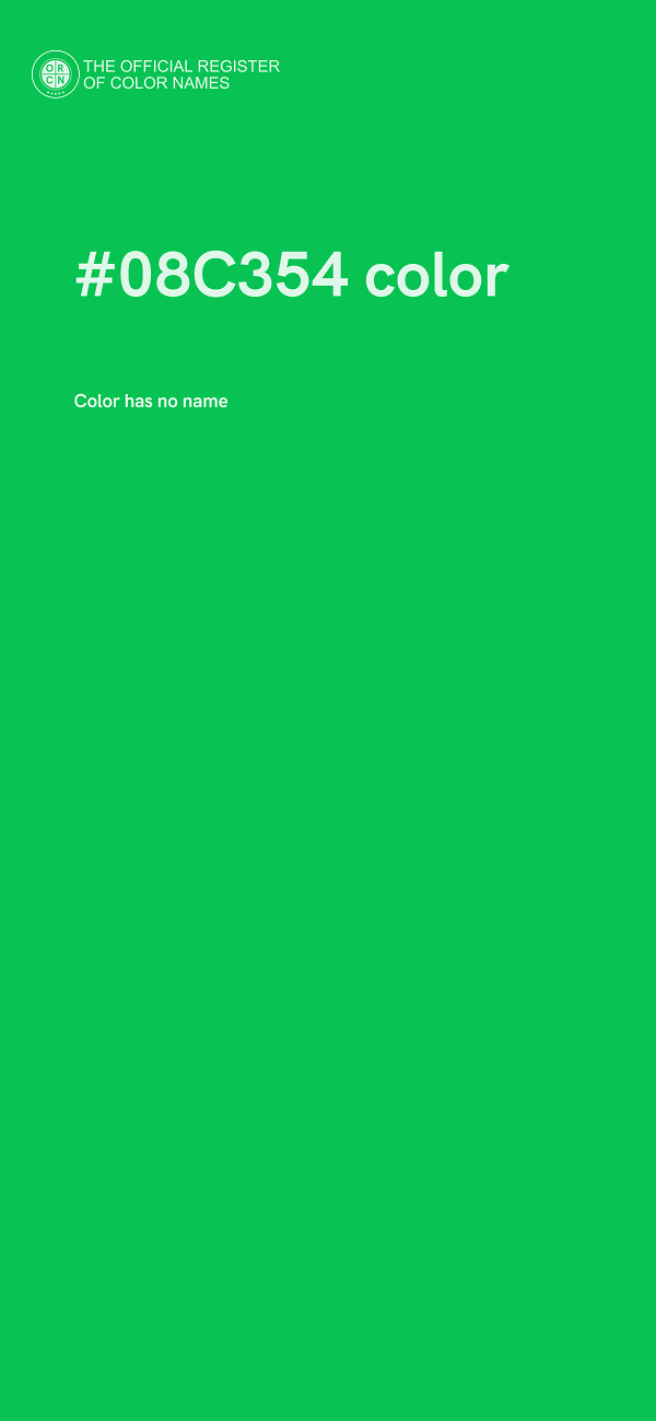 #08C354 color image