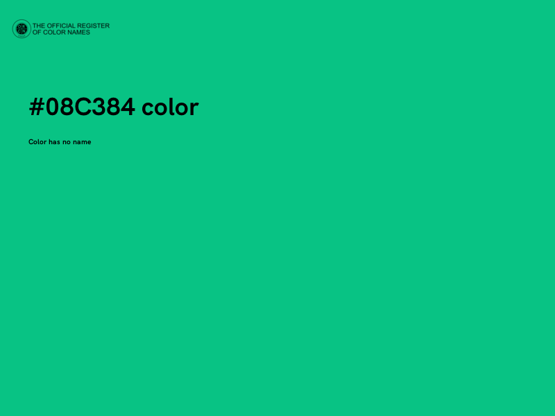 #08C384 color image