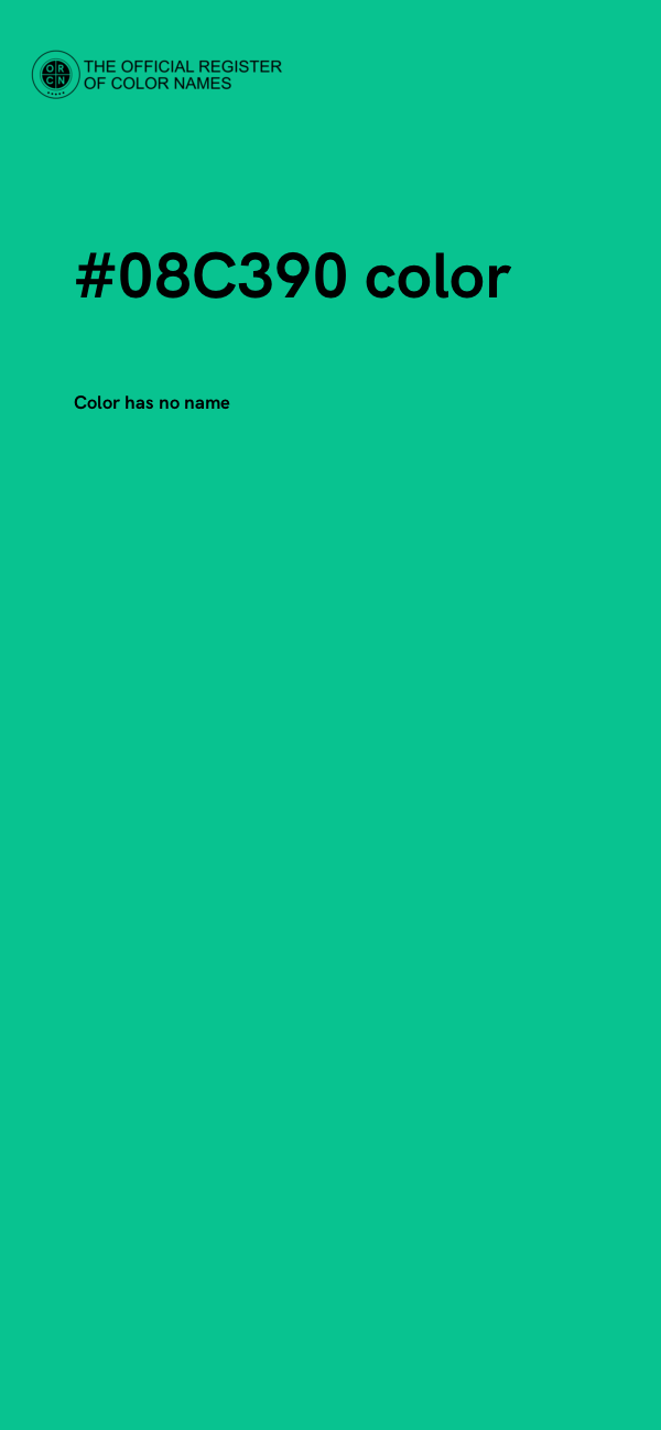#08C390 color image
