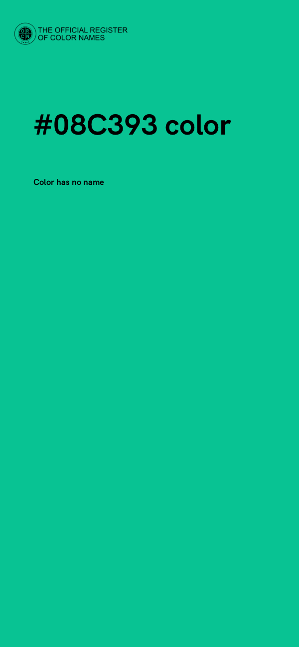 #08C393 color image