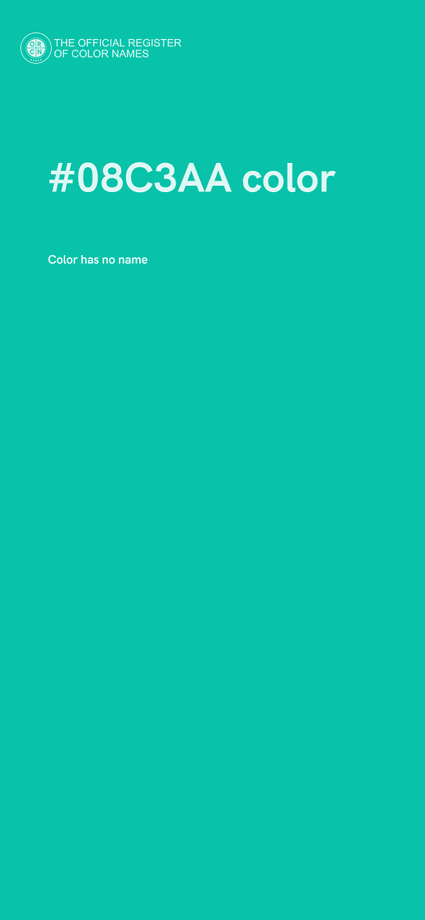 #08C3AA color image