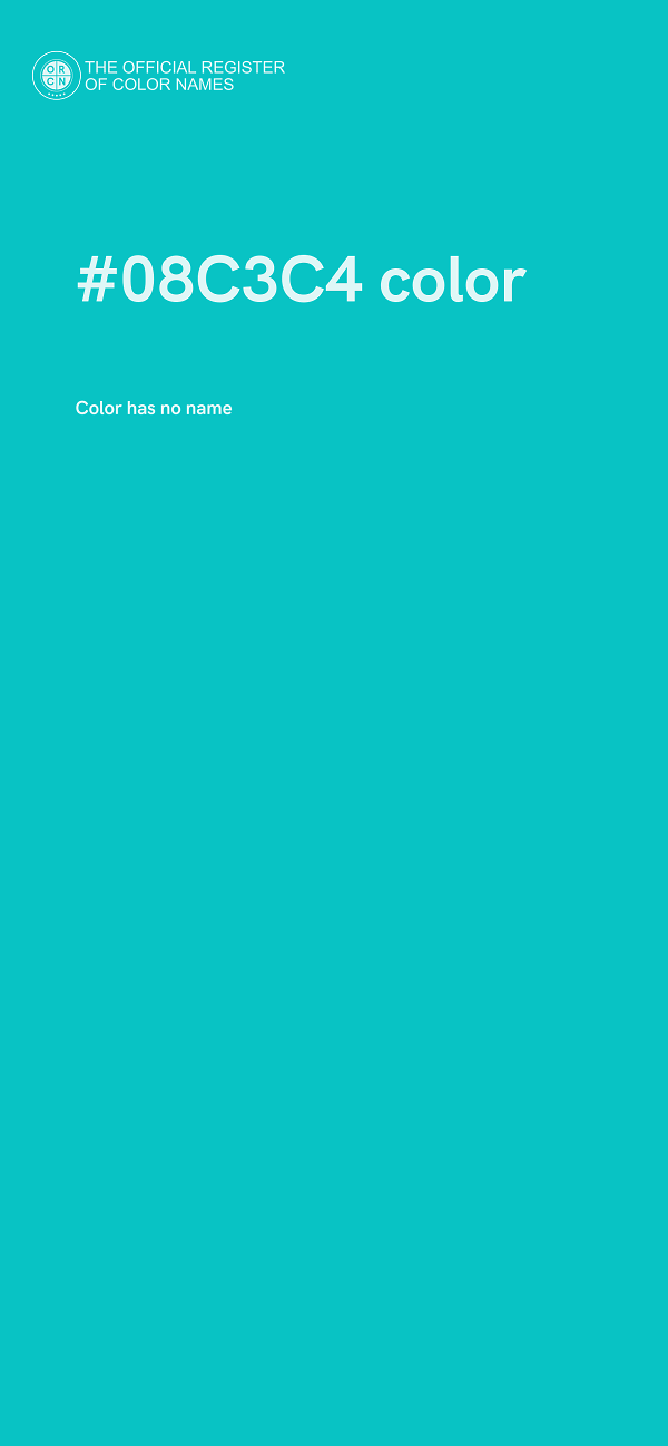 #08C3C4 color image