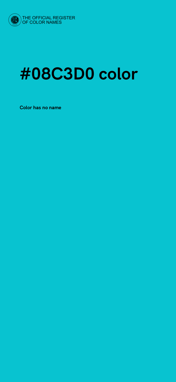 #08C3D0 color image