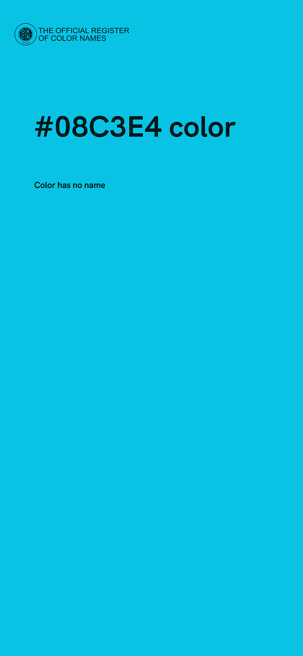 #08C3E4 color image