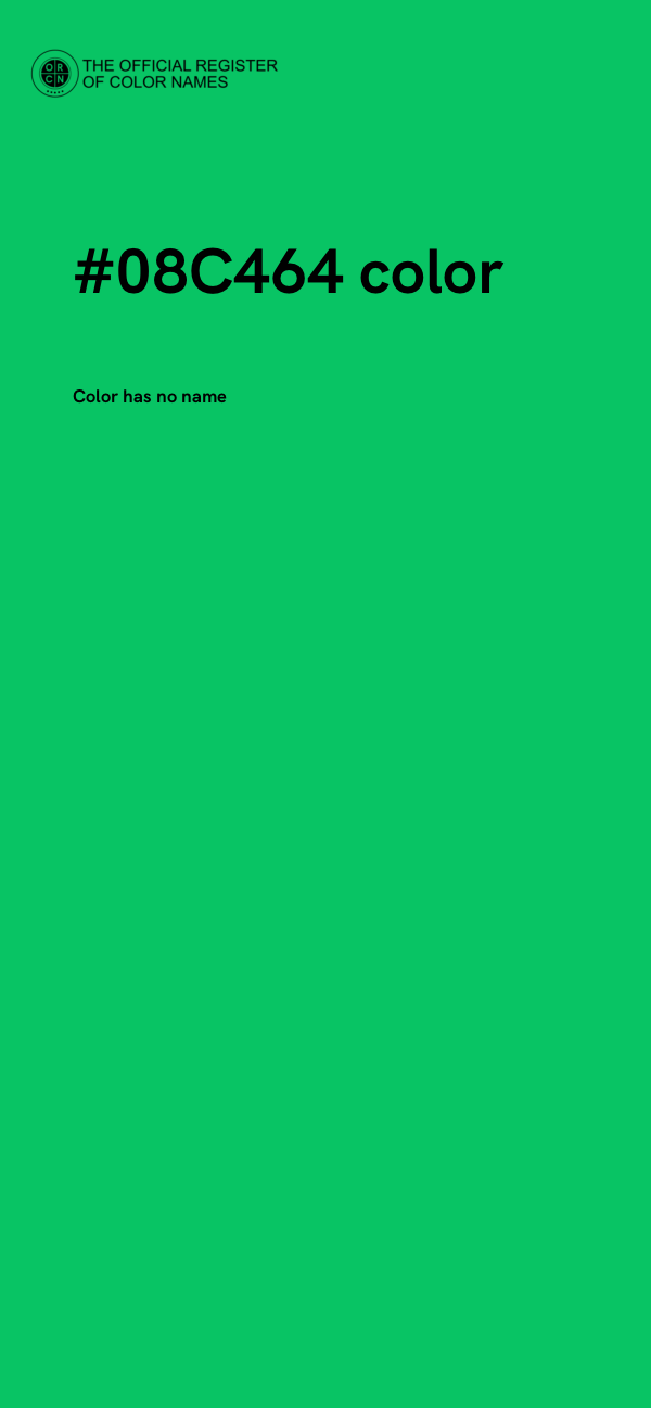 #08C464 color image