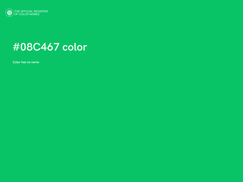 #08C467 color image