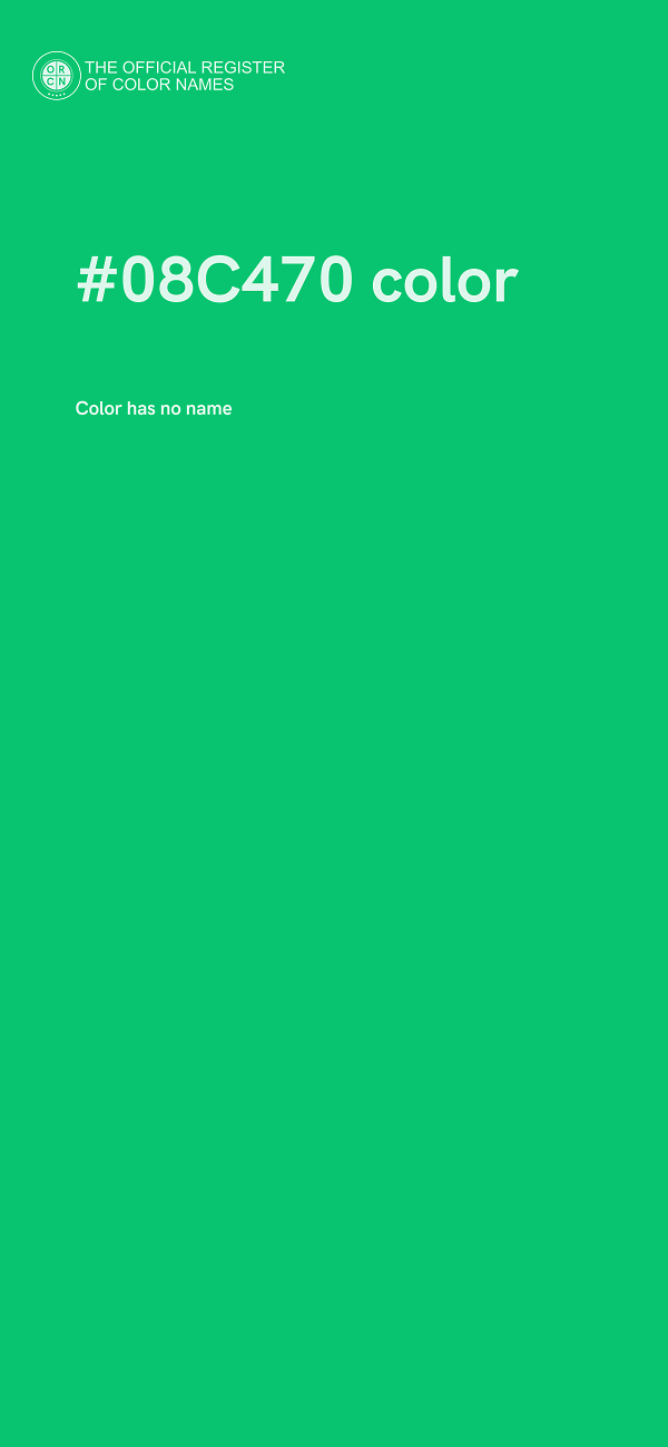 #08C470 color image
