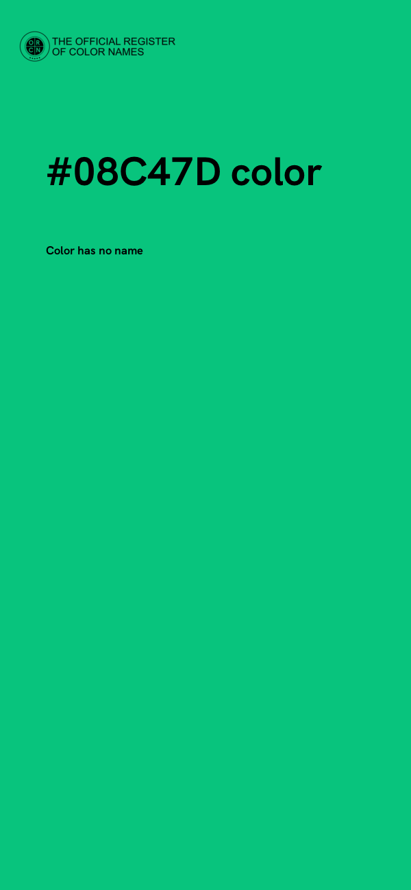 #08C47D color image