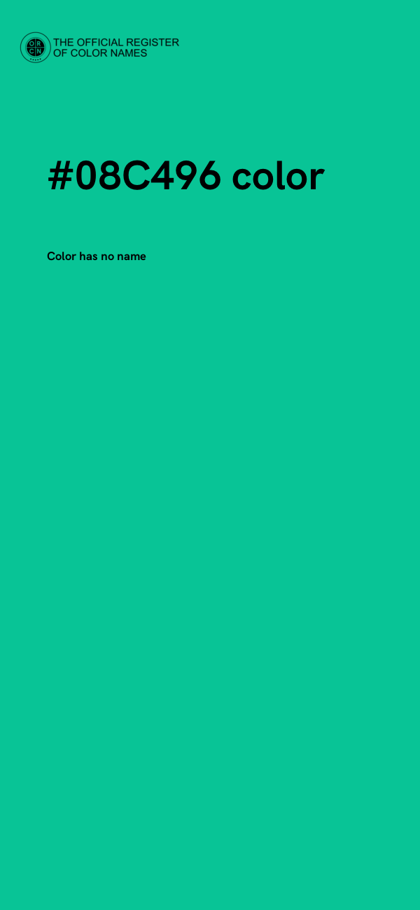 #08C496 color image
