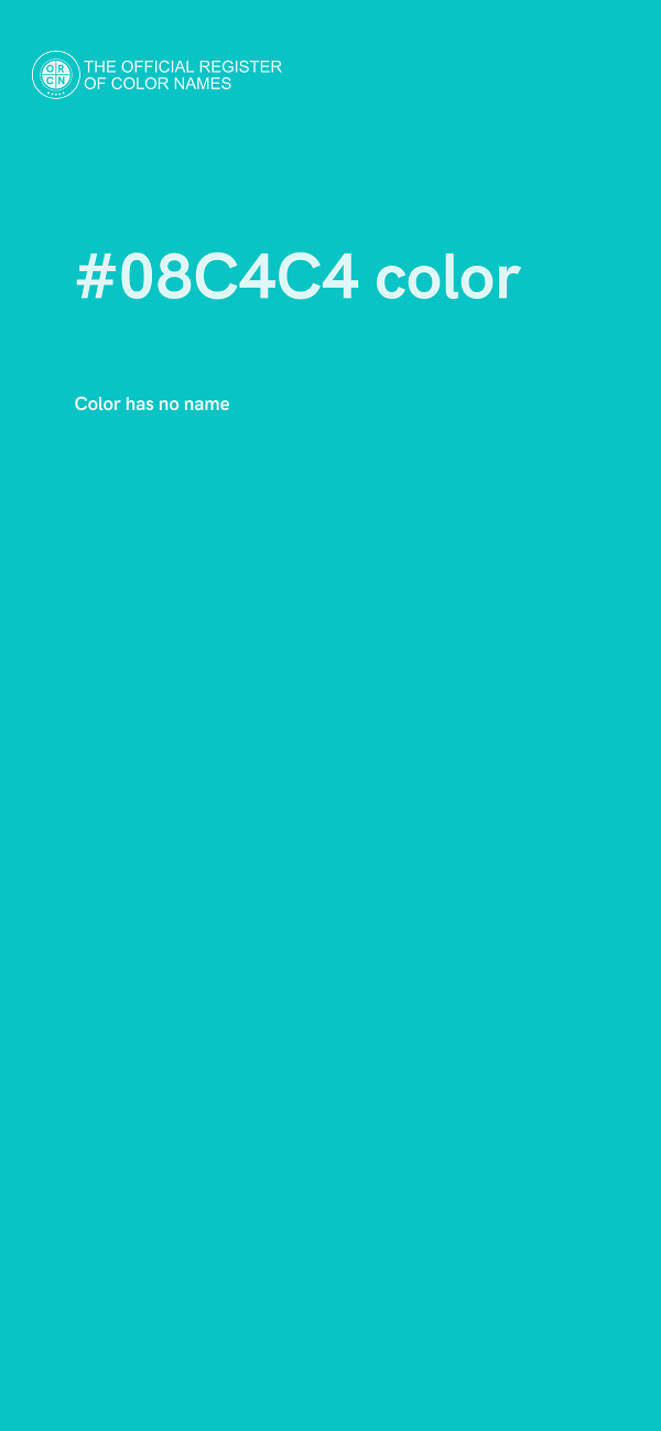 #08C4C4 color image