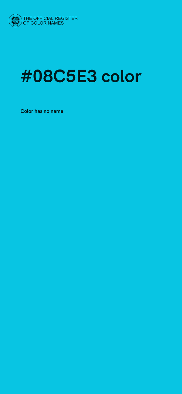 #08C5E3 color image