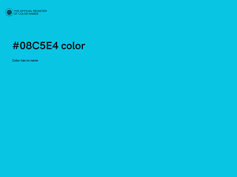 #08C5E4 color image