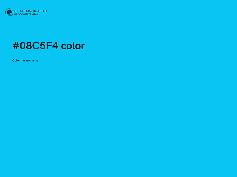 #08C5F4 color image