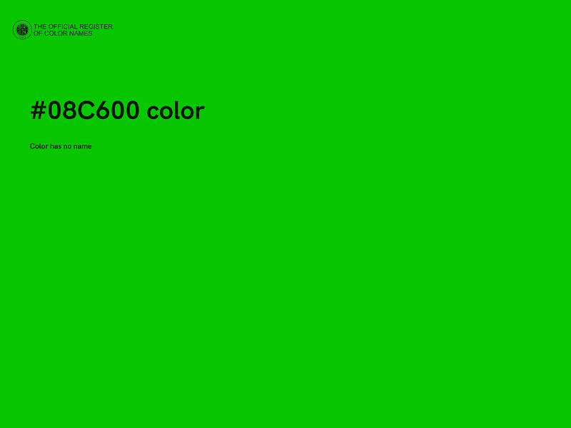 #08C600 color image
