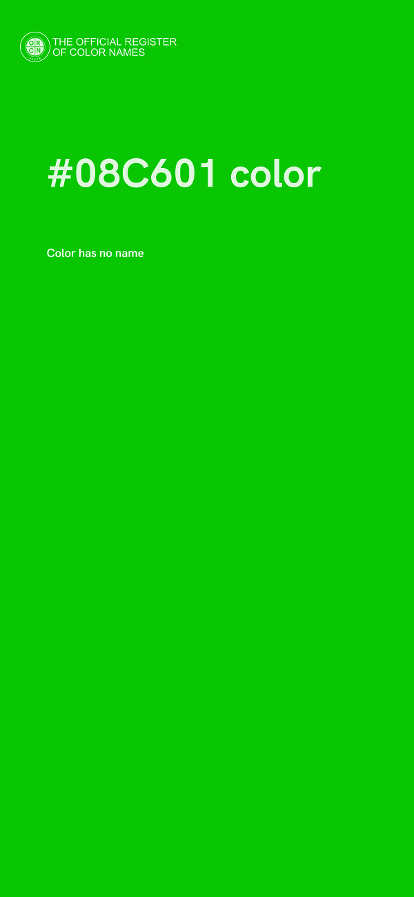 #08C601 color image