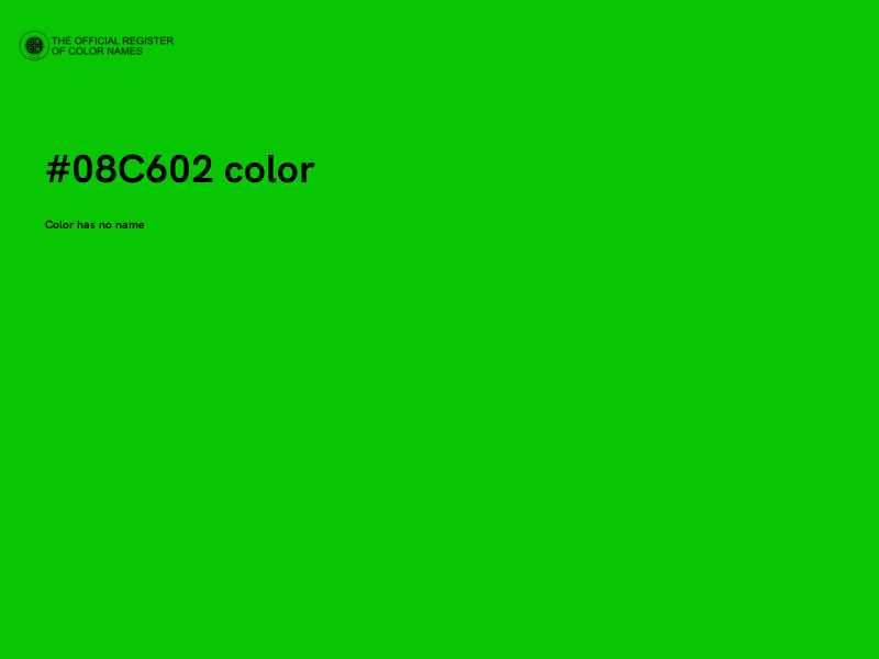 #08C602 color image